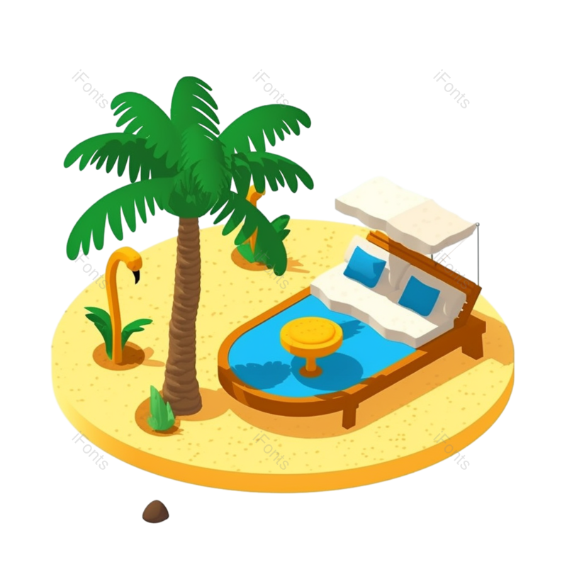 元素图片,夏天元素,度假PNG,飞鸟免抠素材